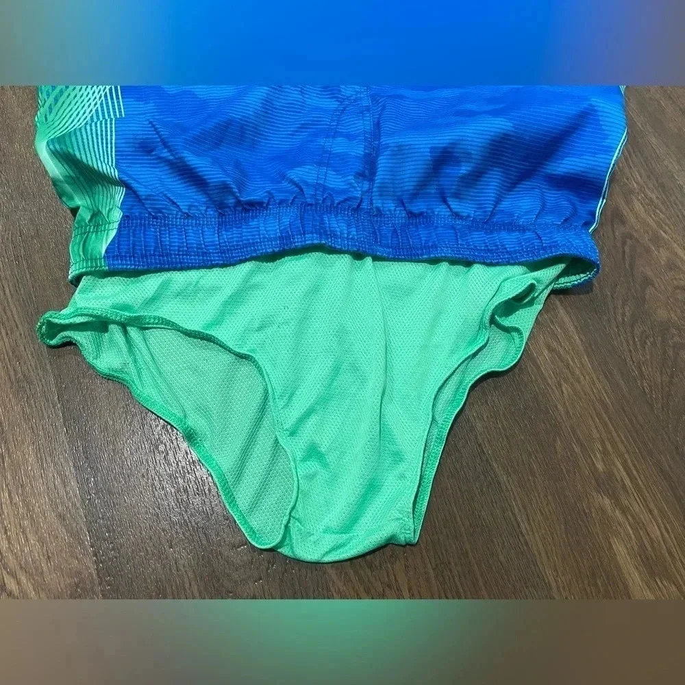 Nike Men’s Swim Shorts Royal Blue Neon Green Size XL